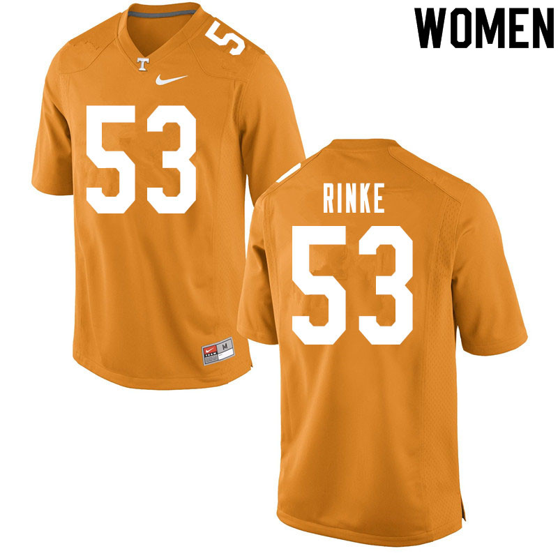 Women #53 Ethan Rinke Tennessee Volunteers College Football Jerseys Sale-Orange